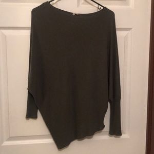 Slouchy olive green top
